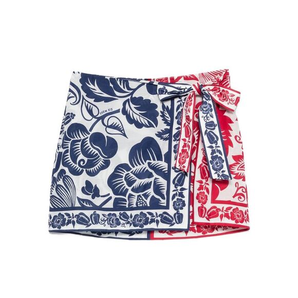 Farm Rio Blue Skirts - A-Line Skirts Women